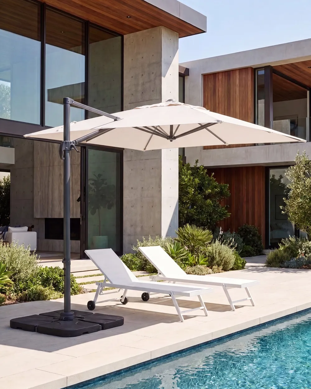 Cantilever Parasol 238 cm MONZA Light Beige