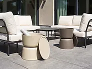 Sivupöytäsetti 2 kpl ATACAMA 32/40 cm 32/40 cm Ruskea Beige_1172076