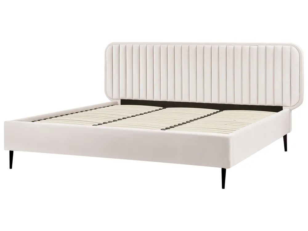 Bed Velvet BRIN 180 x 200 cm (EU Super King) Beige_942079