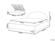Ottoman Bed VAUCLUSE Boucle Olive Green 180 x 200 cm (EU Super King)_913168