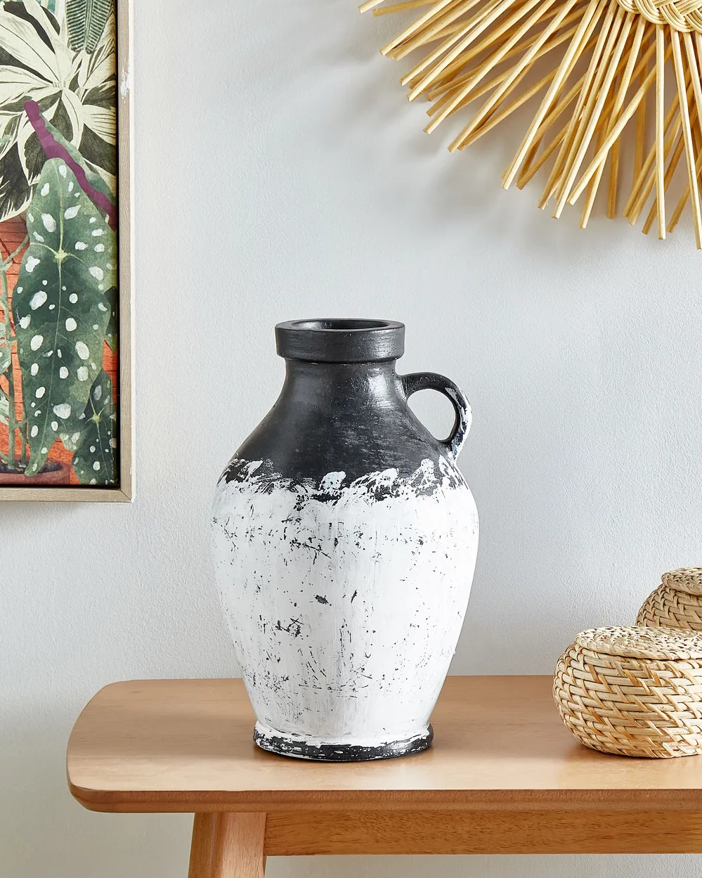 Decorative Vase MASSALIA 33 cm Ceramic White