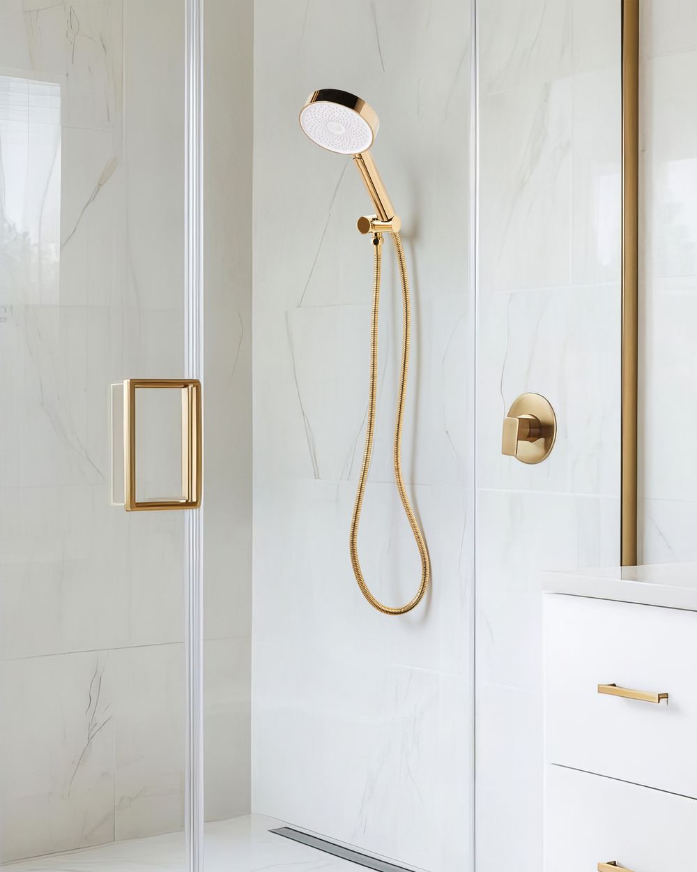 Käsisuihku letkulla UYUCA 4 toimintoa Kulta