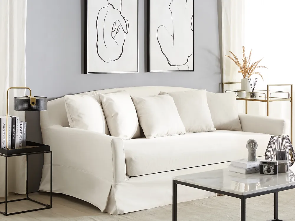 Trekk til 3-seters sofa GILJA Off white_1188290