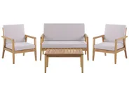 Garden Lounge Set with Table 4 Seater PALLANO Acacia Wood Taupe_777918