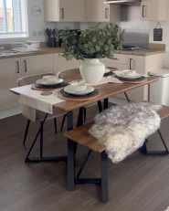 Dining Table UPTON Light Brown 140 cm 80 cm_931783