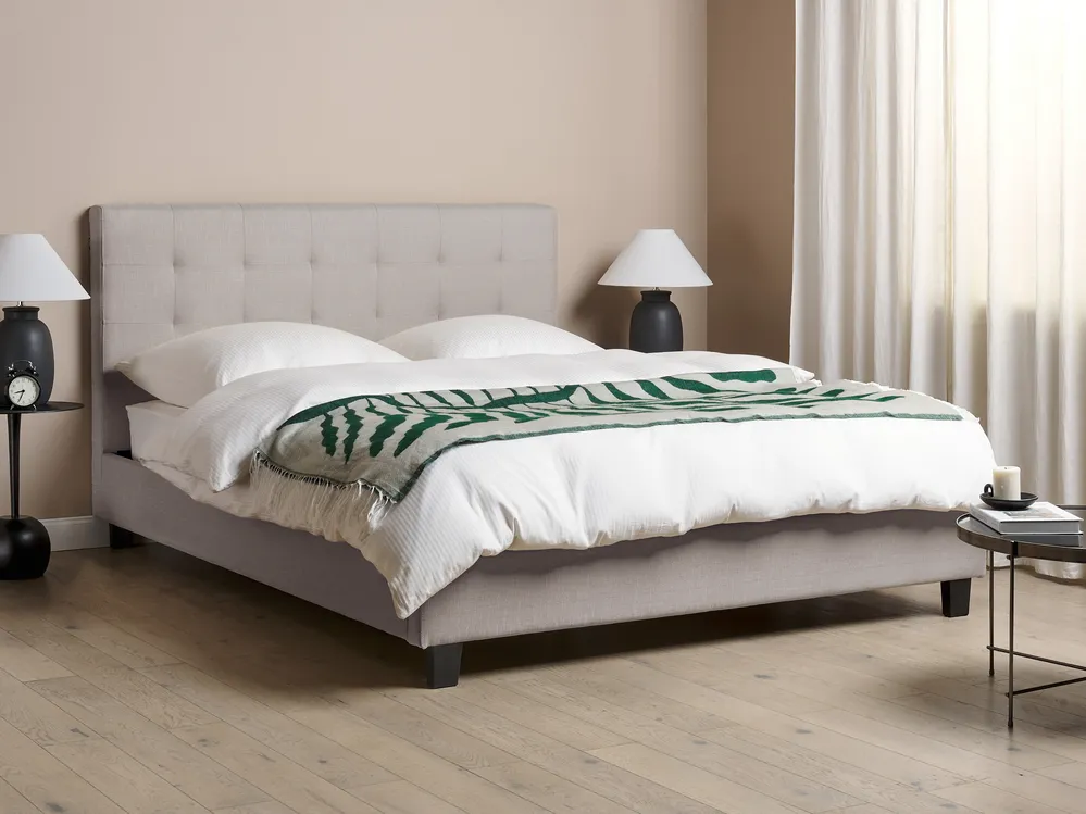 Bed Fabric LA ROCHELLE 160 x 200 cm (EU King Size) Light Grey