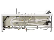 Corner Hot Tub with LED ACUARIO 1700 x 800 mm White Right Hand_755866