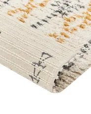Rug KADAPA Beige 80 x 150 cm Cotton_839192