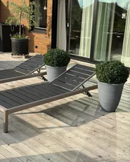 Set med 2 växtkrukor KATALIMA 43 cm Grå_983632