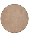 Shaggy Rug DEMRE Sand Beige ø 140 cm