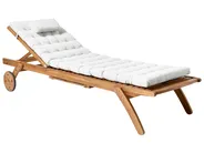 Aurinkotuolin pehmuste CESANA PREMIUM 192 x 56 cm Luonnonvalkoinen_1064997
