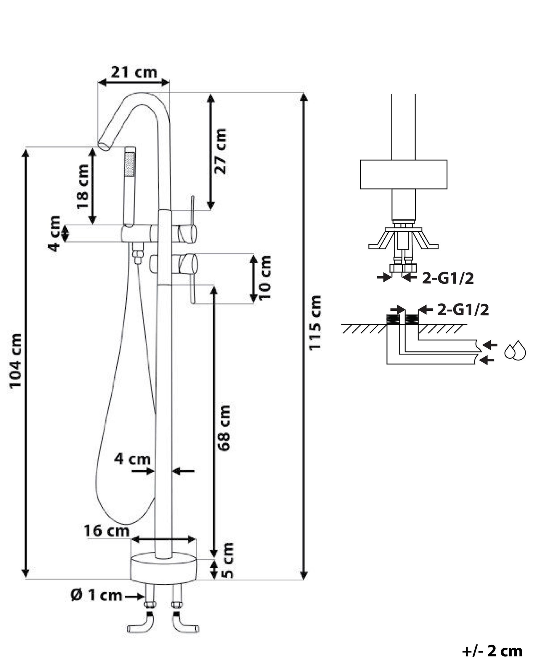 Freestanding Bathtub Faucet VICTORIA White_786706
