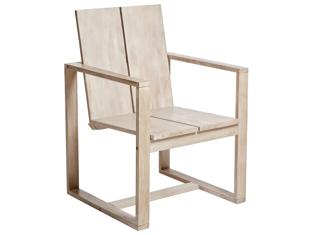 Garden Dining Set 6 Seater AZZANELLO Acacia Wood Off-White_956827