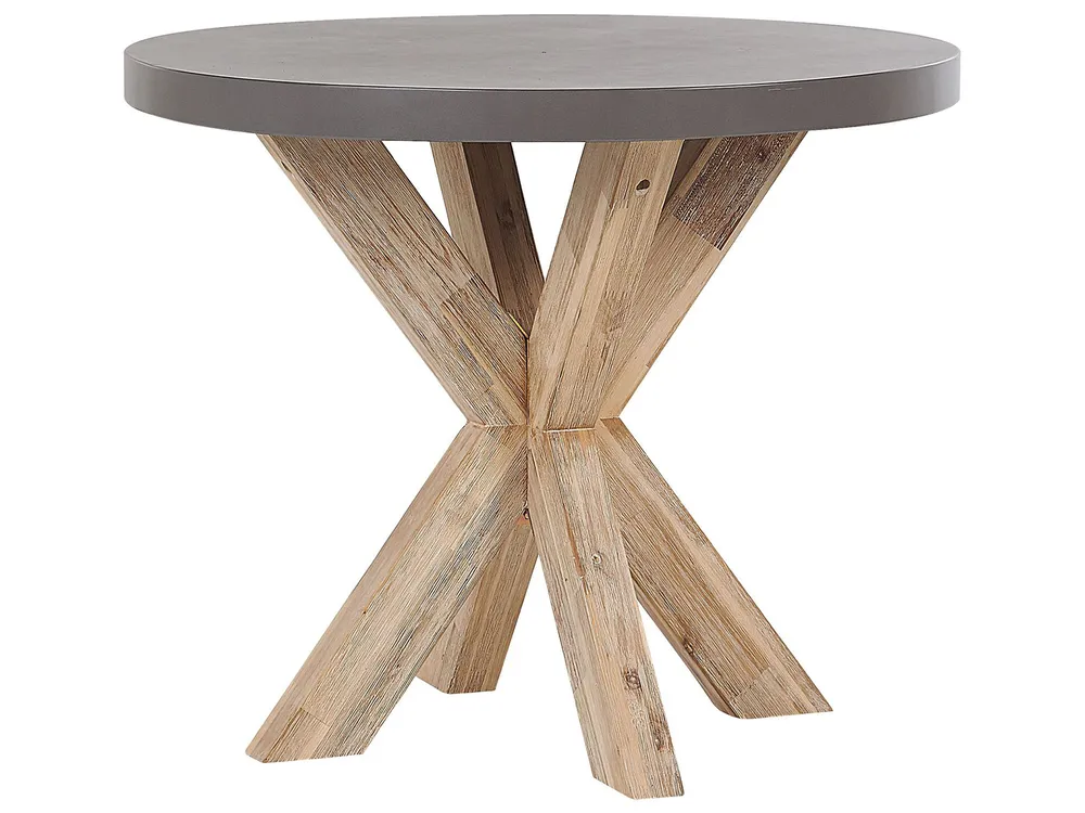 Garden Dining Set with Stools 4 Seater OLBIA Concrete Grey_806415