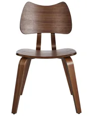 Set of 2 Dining Chairs DIANA Wood Brown_975950