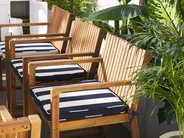 Set of 8 Garden Chair Cushions SASSARI 46 x 46 cm Navy Blue_774861