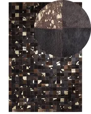 Matta BANDIRMA Brun 160 x 230 cm Läder_558513