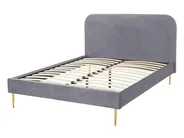 Bed Velvet FLAYAT 140 x 200 cm (EU Double) Grey_767512