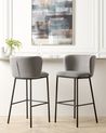 Set of 2 Bar Chairs MINA Grey