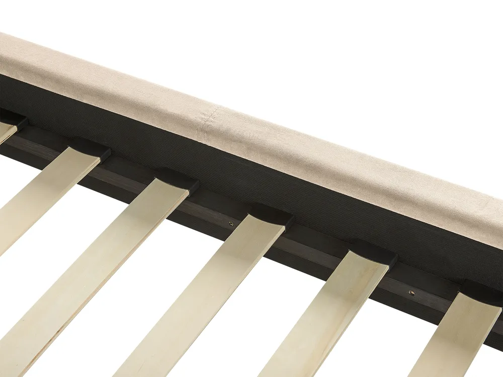 Säng med lamellram Sammet VILLETTE 140 x 200 cm Beige_832582