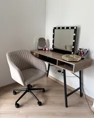 Desk Chair VENICE Velvet Taupe_1063369