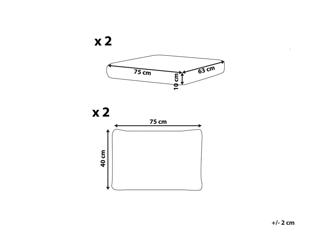 Outdoor Cushion Cover Set FRASCATI  Off-White_993454