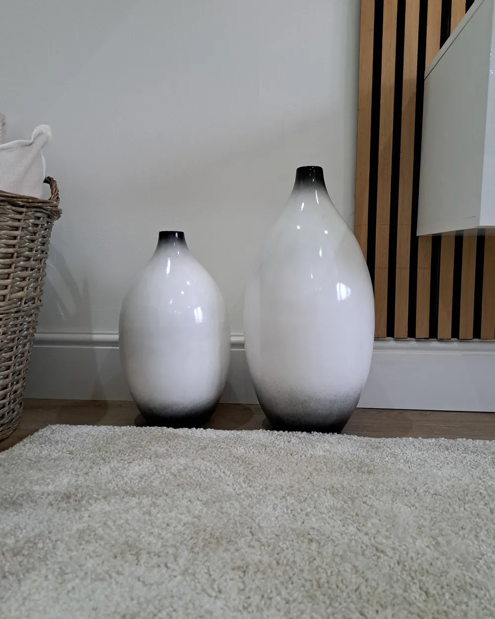 Decorative Vase BAEZA 36 cm Ceramic White_972876