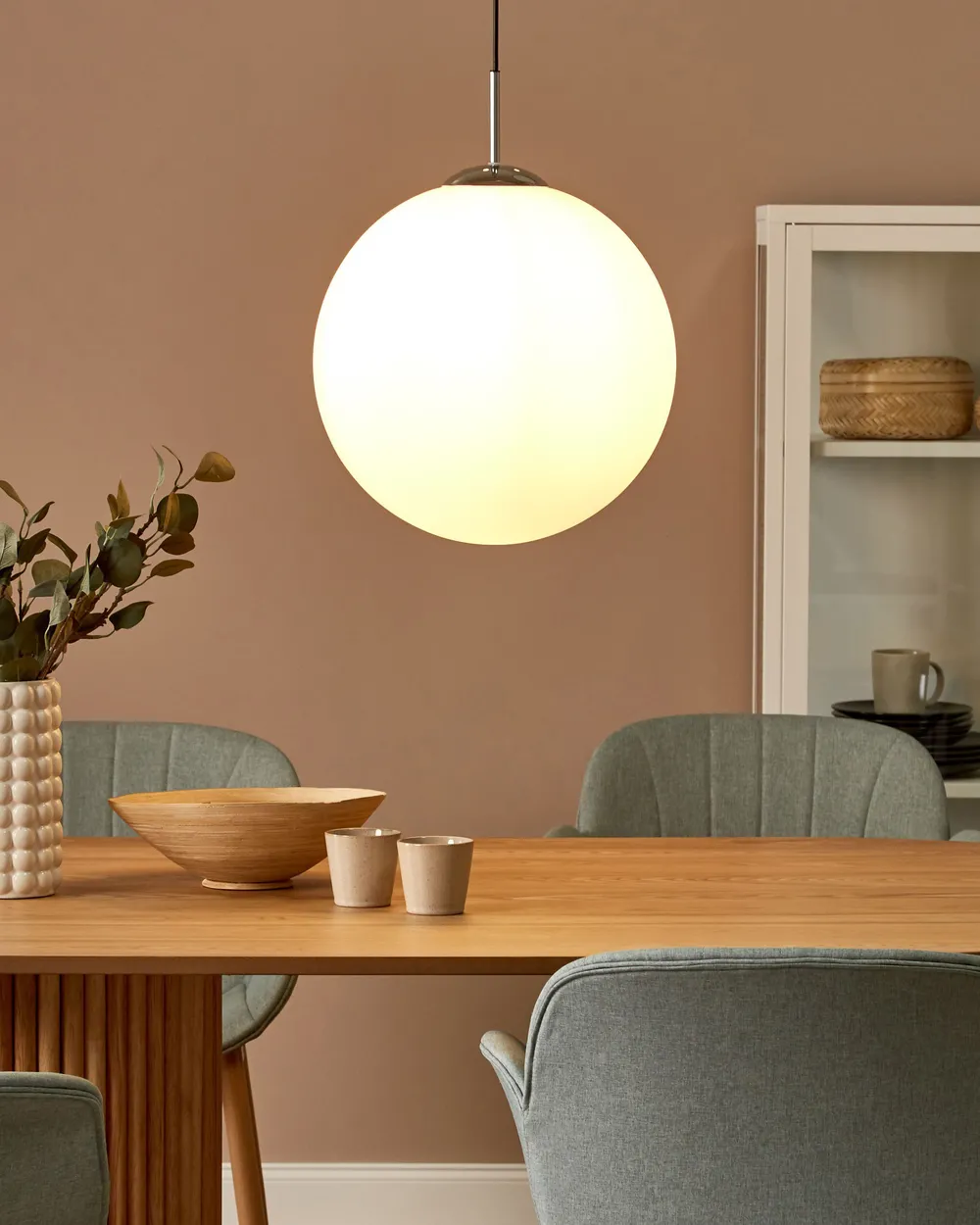 Pendant Lamp BARROW Glass White