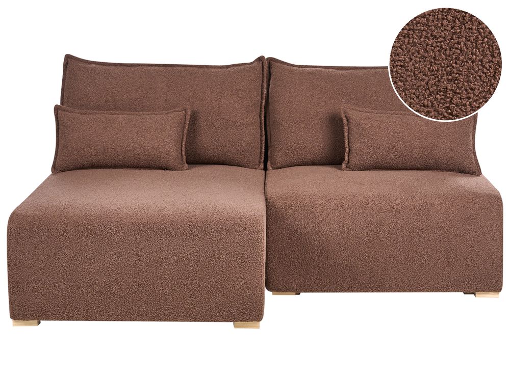 Moduulikulmasohva NERBO Buklee Ruskea Oikea