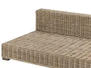 Garden Lounge Set with Table 4 Seater VARALLO Modular Rattan Grey Left Hand_954936
