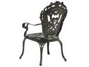 Garden Dining Set 4 Seater SAPRI with Cushions Metal Dark Brown_765814