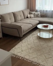 Rug SILCHAR Beige 160 x 230 cm Cotton_969957