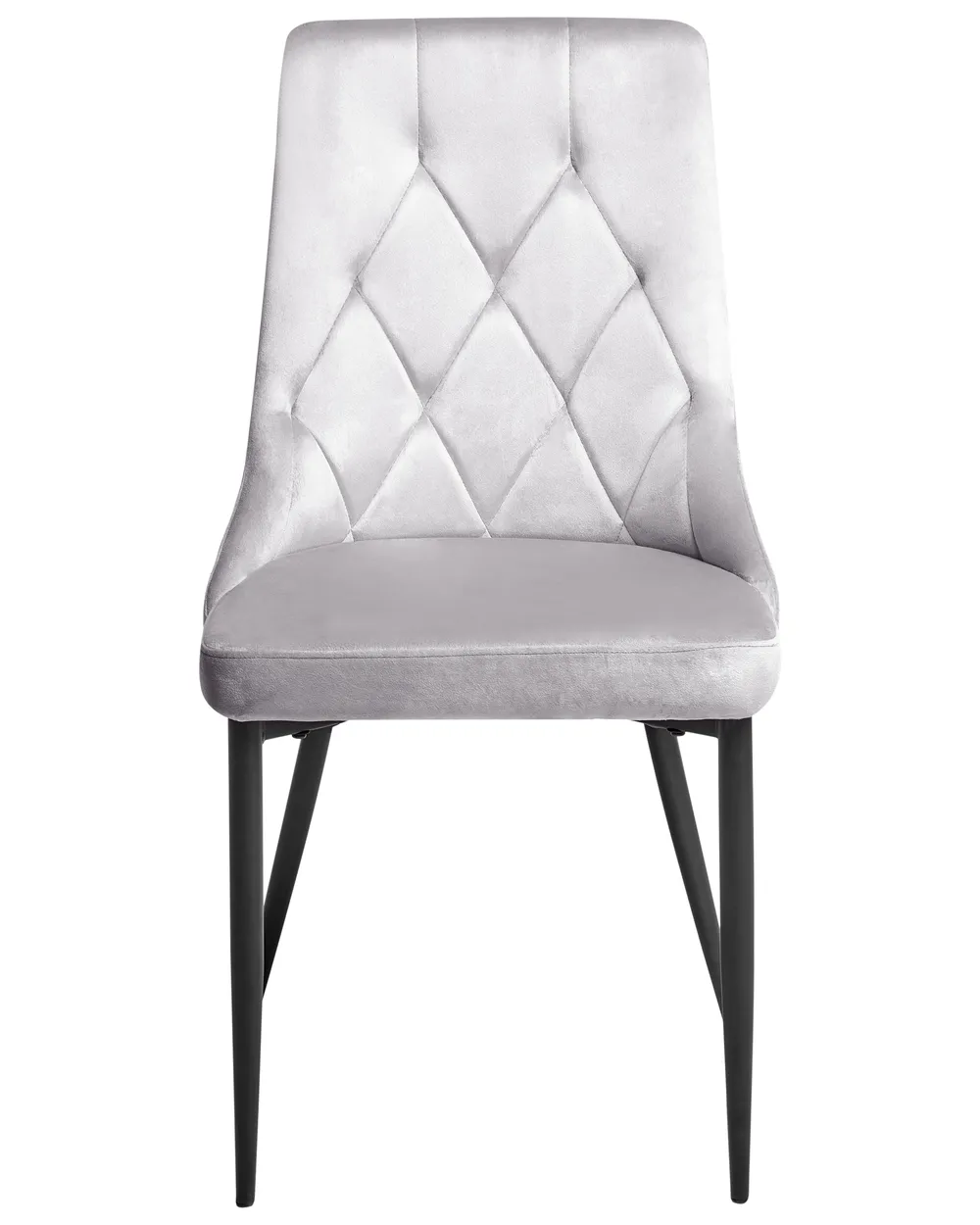 Set of 2 Dining Chairs AVENIR Velvet Light Grey_995803