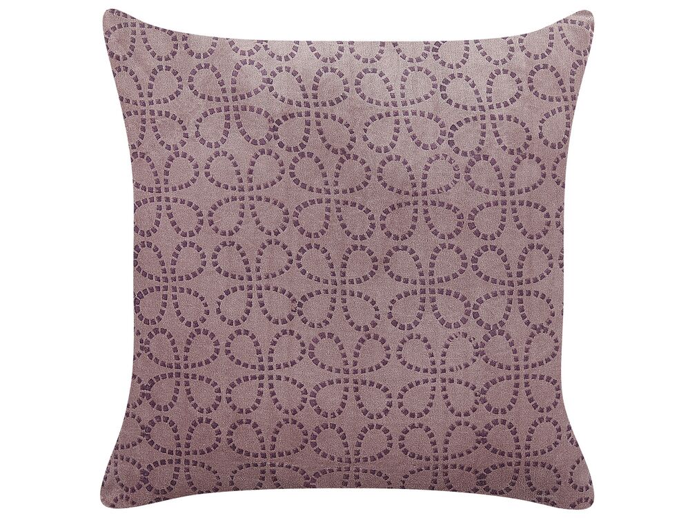 Koristetyyny LARKSPUR 45 x 45 cm Sametti Vaaleanpunainen Geometrinen kuvio