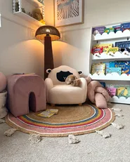 Barnmatta ZANAVI Flerfärgad ø 120 cm Jute_1036320