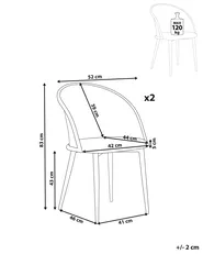 Ruokatuolisetti 2 kpl CORNELL metalli Musta_888156