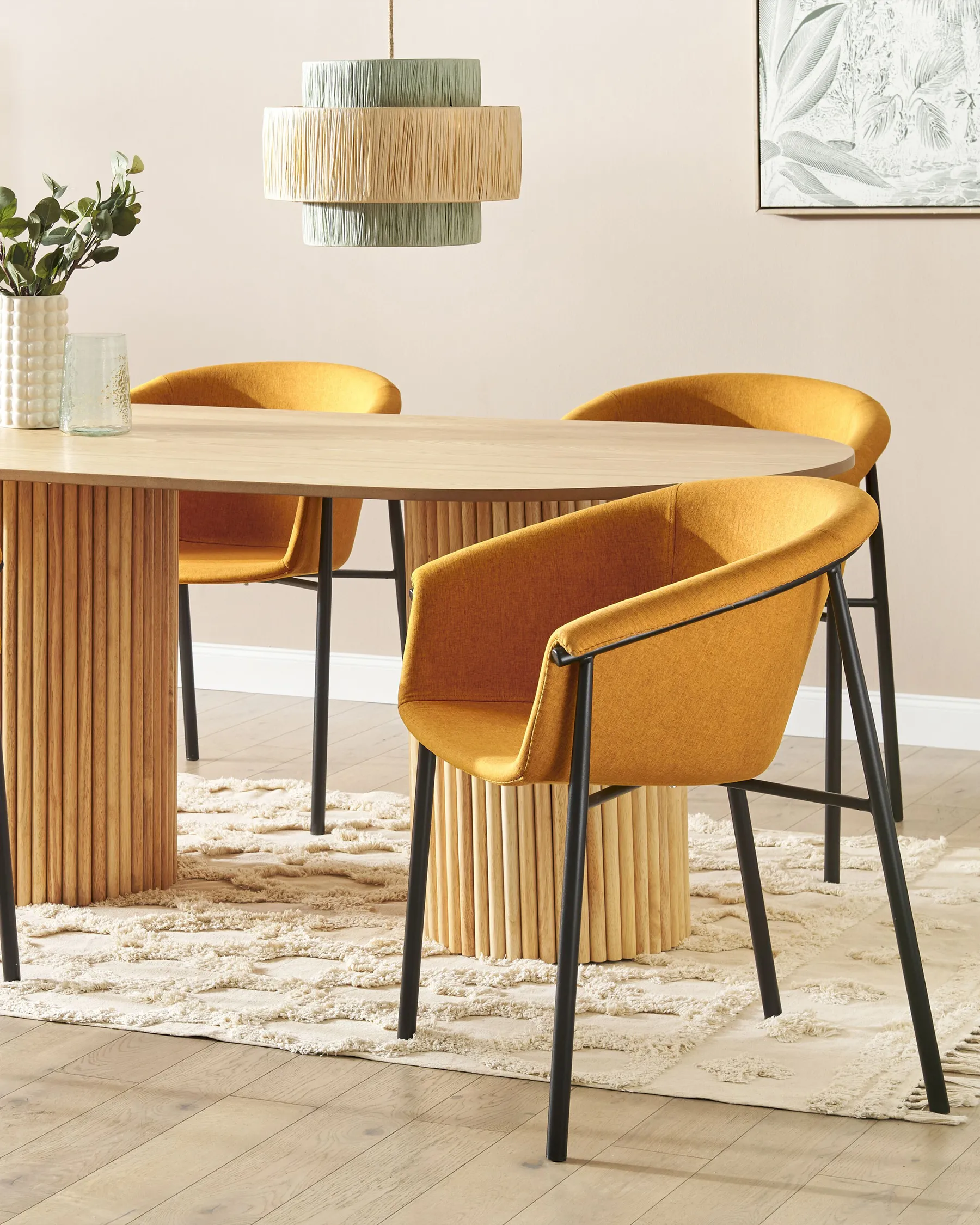 Set of 2 Dining Chairs AMES Orange_868279