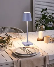 LED-pöytävalaisin langaton BACEIRO Metalli Vaaleanvioletti_1177481
