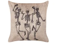 Koristetyynysetti 2 kpl MORTESTI 45 x 45 cm Sametti Vaaleanbeige Abstrakti kuvio_830102