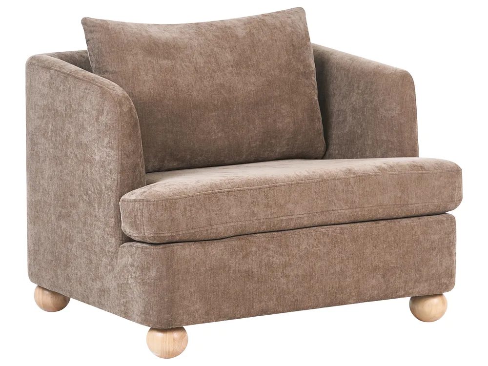 Living Room Set 6 Seater RATTVIK Chenille Brown_1066491