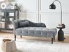 Left-Hand Chaise Longue IVRY Velvet Grey