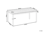Utendørs spisebord til 6 personer CORRICELLA 180 cm 90 cm Akasietre Brun_1124517