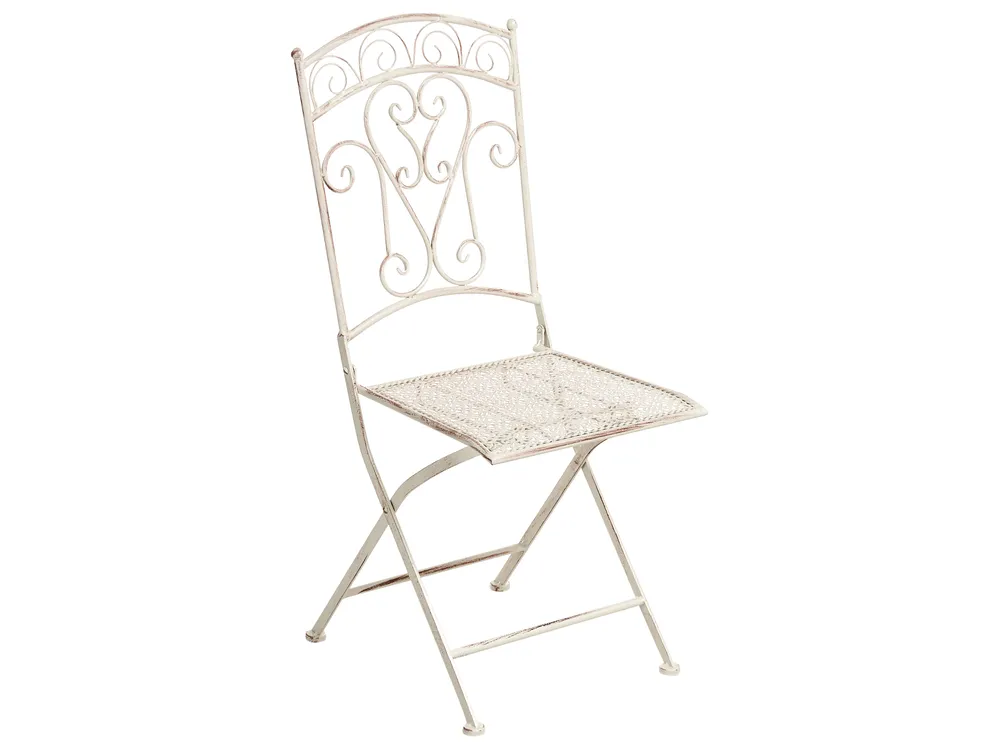 Bistro Set Folding JUINA Metal Light Beige_1002416