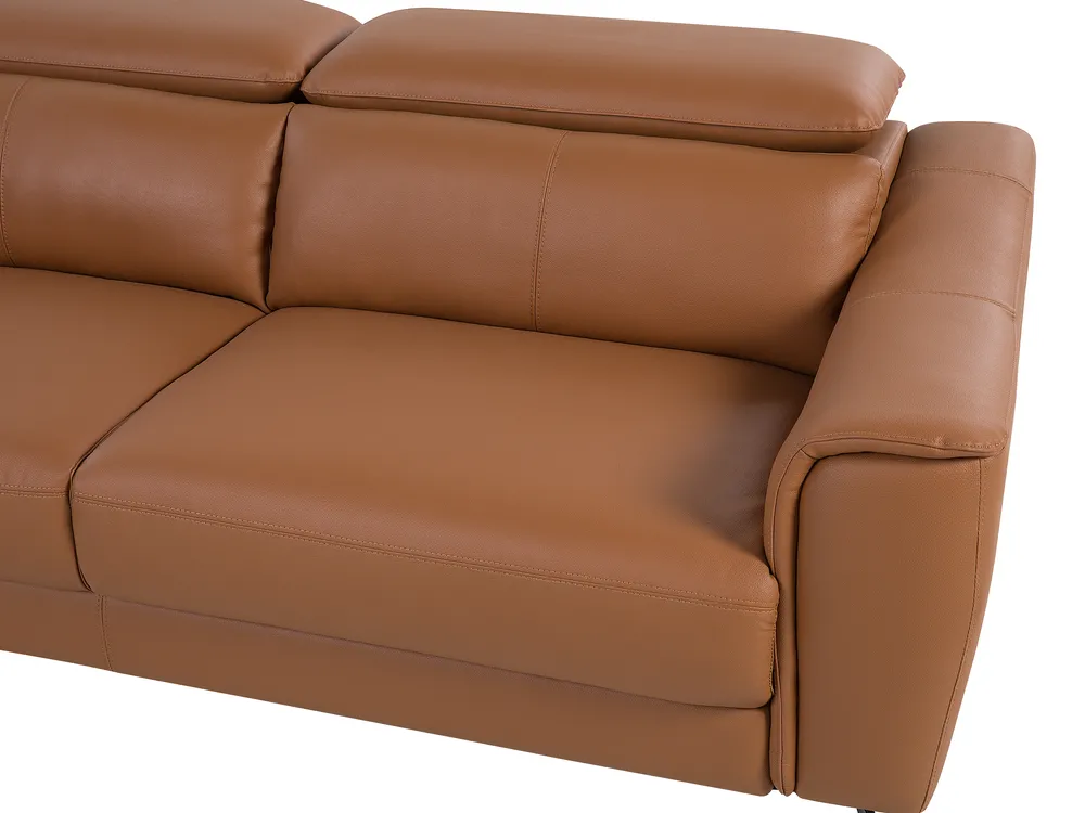 Sofa 3 Seater NARWIK Leather Golden Brown_720589