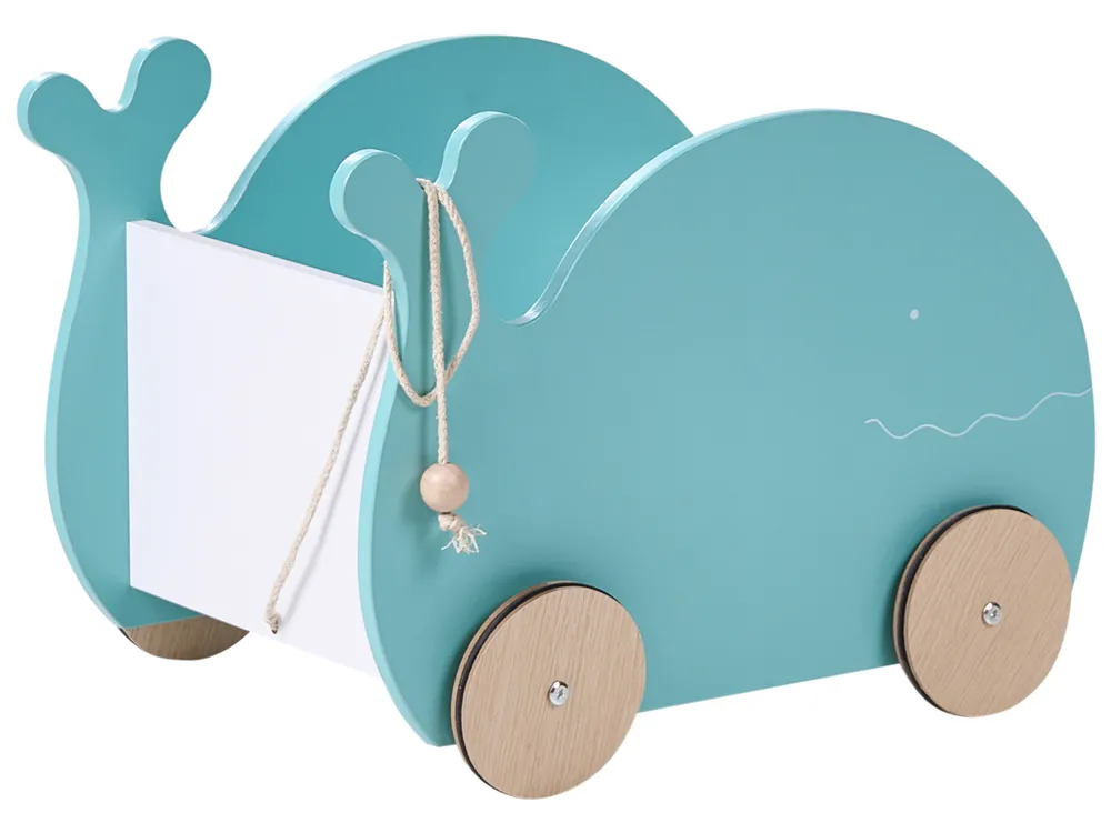 Toy Box with Wheels WOOLI 30 cm Blue