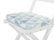 Bistro Set with Cushions Folding FIJI Acacia Wood Blue_764258