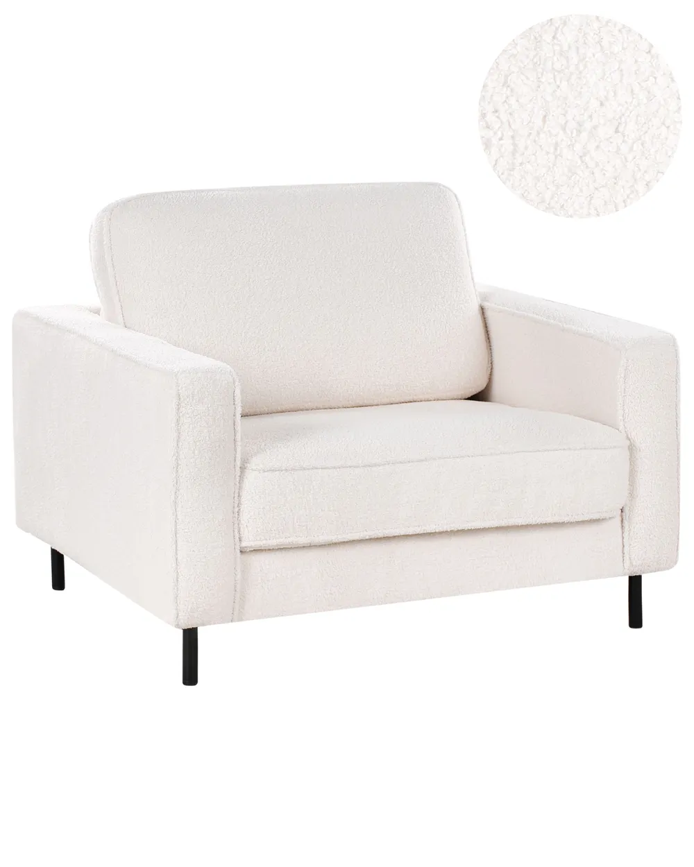 Armchair SAVALEN Boucle White