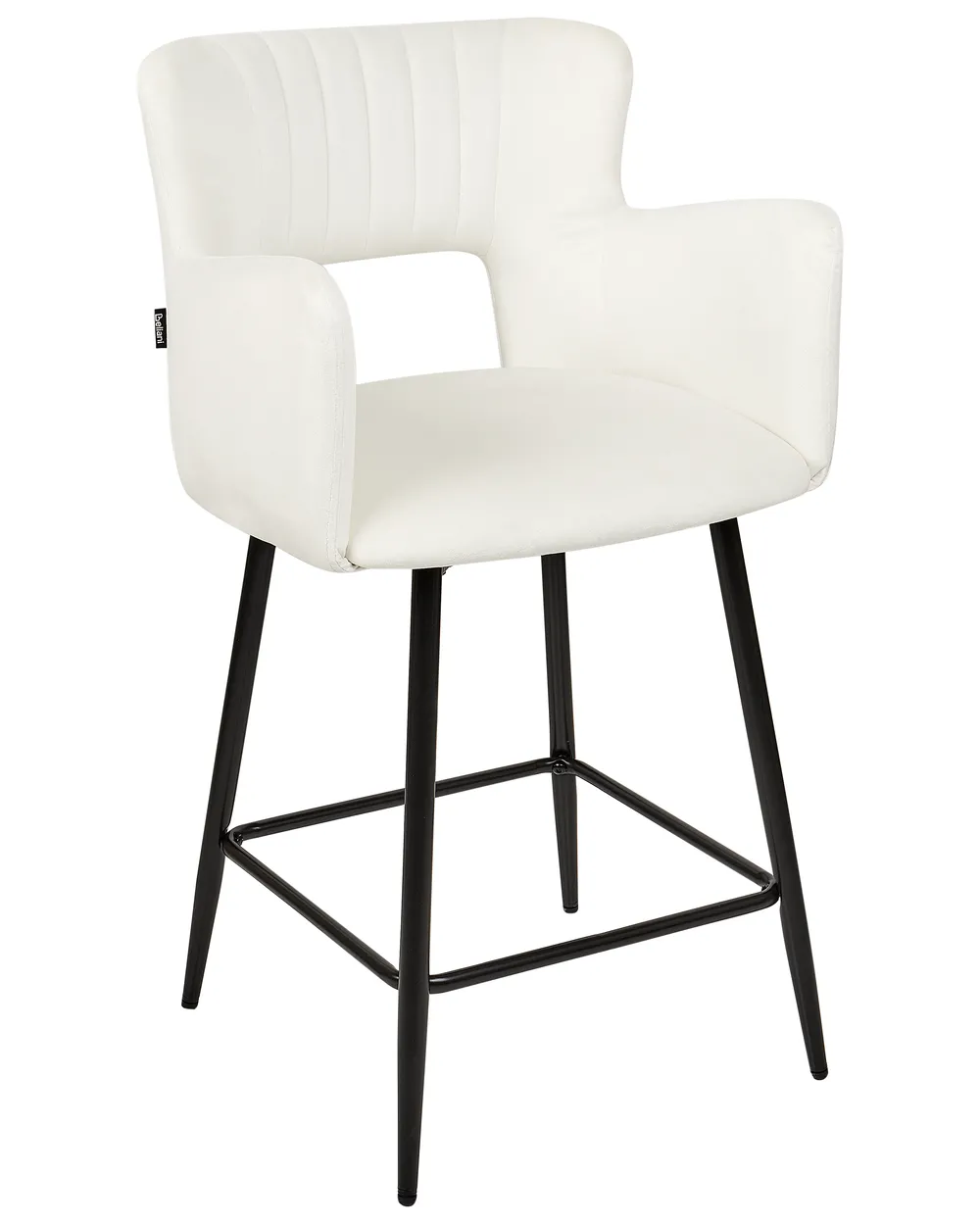 Set med 2 barstolar SANILAC Sammet Vit_912666