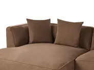 Corner Sofa 3 Seater SATER Fabric Brown Right Hand_1019357