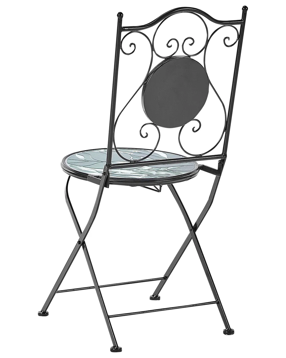 Set of 2 Garden Chairs COZZANA Metal Black_919816